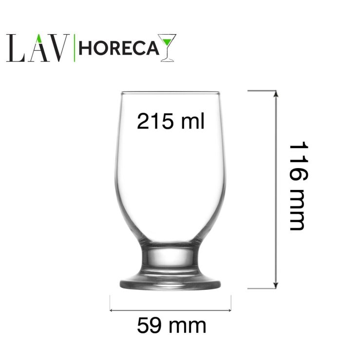 Pahar cu picior Riverside, 215ml, LAV - Image 3
