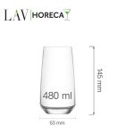Pahar inalt Lyon 480ml, LAV - Image 2