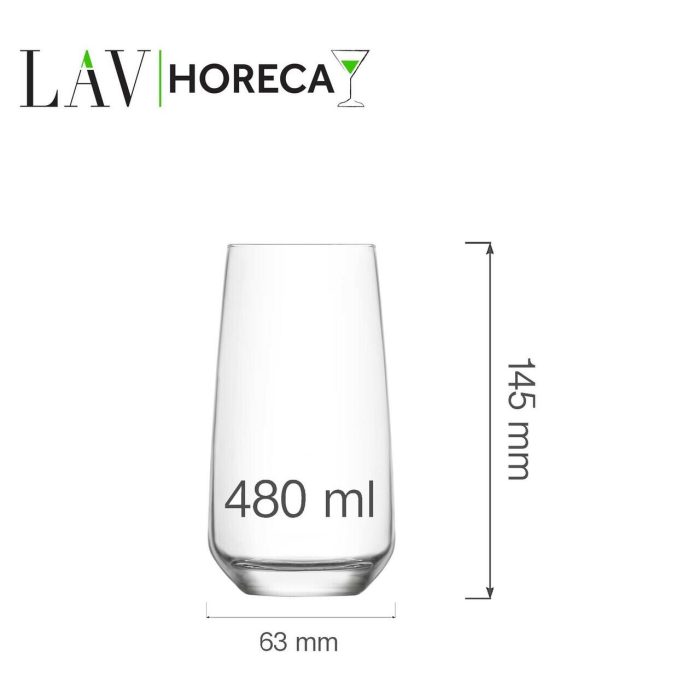 Pahar inalt Lyon 480ml, LAV - Image 2