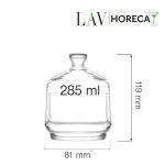 Recipient din sticla Brighton cu capac, 285 ml, LAV - Image 3