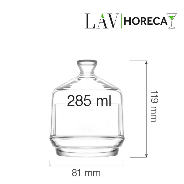 Recipient din sticla Brighton cu capac, 285 ml, LAV - Image 3