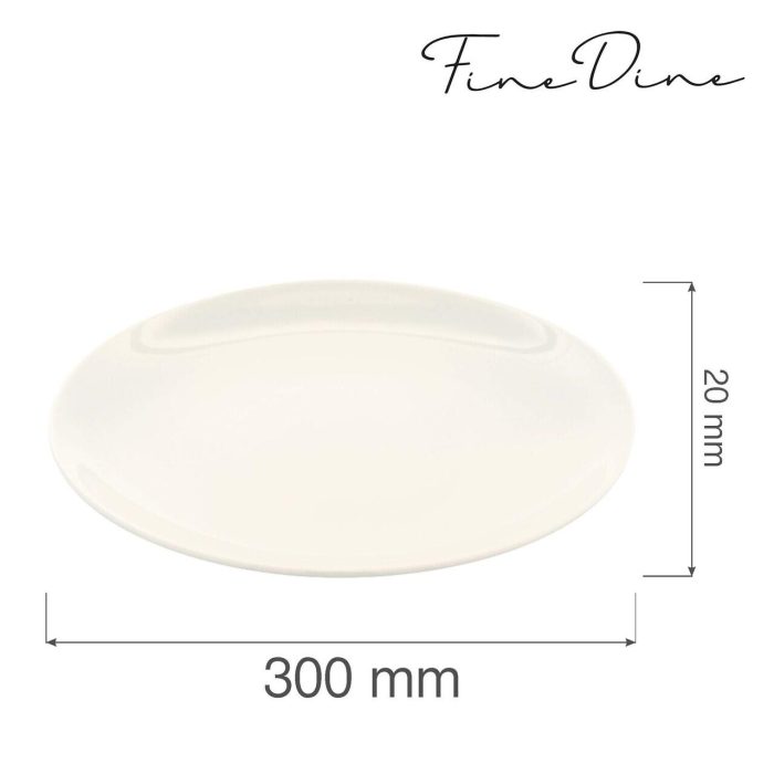 Farfurie intinsa Fine Dine, Crema 300 mm - Image 2