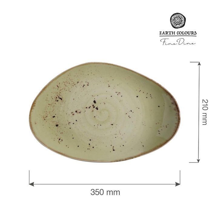 Farfurie cu formă organică Olive 350x210 mm Fine Dine - Image 5