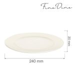 Farfurie Fine Dine, Crema 240 mm - Image 2