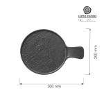 Farfurie de servire cu maner Crust, 300x220x(H)30 mm - Image 2