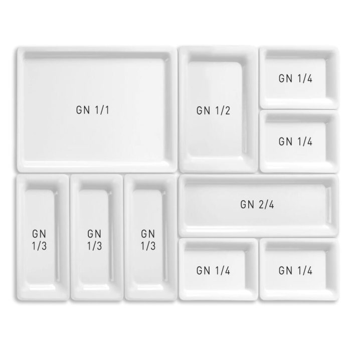 Tavă dreptunghiulară GN 1/2 melamină, albă 325x265x(H)30 Fine Dine - Image 2