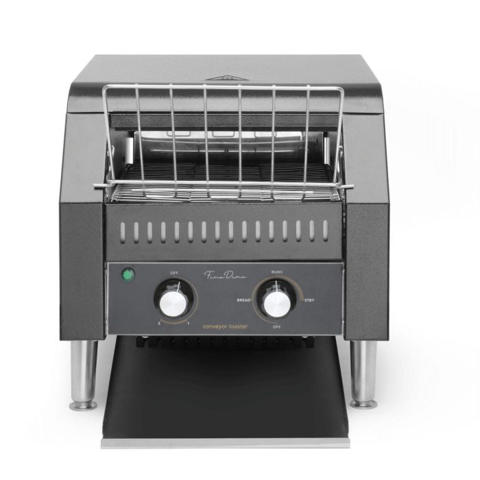 Toaster/prajitor de paine tip tunel dublu, Fine Dine, negru, 230V/2240W - Image 5