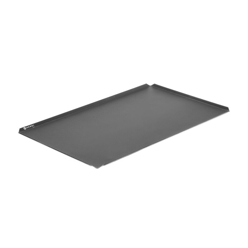 428736129_BIG.jpg Tava aluminiu Hendi, strat antiaderent negru, 4 margini, 600x400x10mm - Image 1