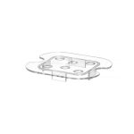Placă de scurgere pentru recipiente GN COOL, HENDI, COOL, GN 1/6, Transparent, 176x162mm